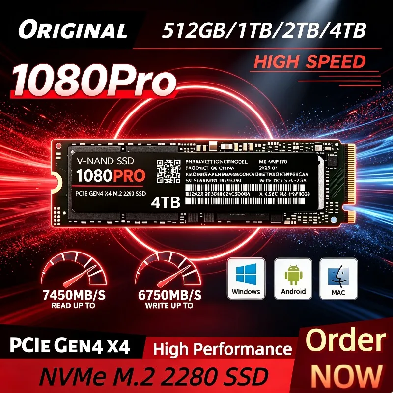 M.2 Nvme 4Tb Pcie 4.0 Ssd - Original 1080Pro 512GB-4TB PCIe 4.0 M.2