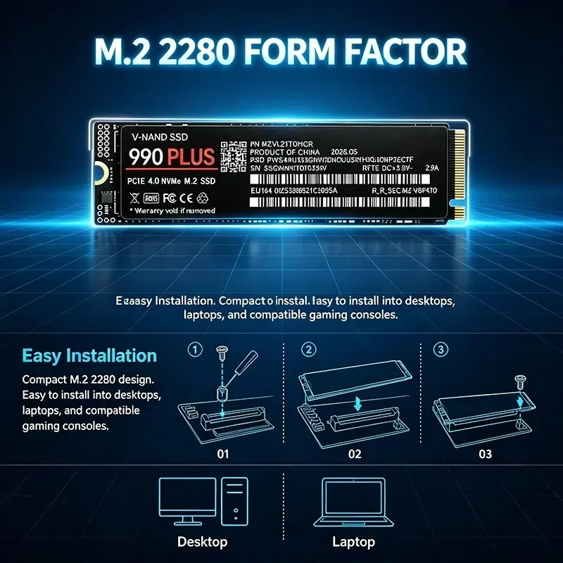 NEW 990 Plus M.2 NVMe PCIe 4.0 - огляд і ціна M.2 Nvme 4Tb Pcie 4.0 Ssd