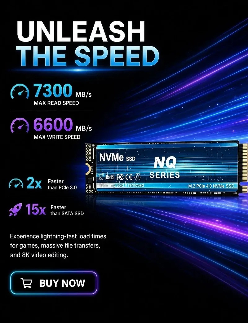 NQ SERIES NVME SSD 2TB/4TB NVM - огляд і ціна M.2 Nvme 4Tb Pcie 4.0 Ssd