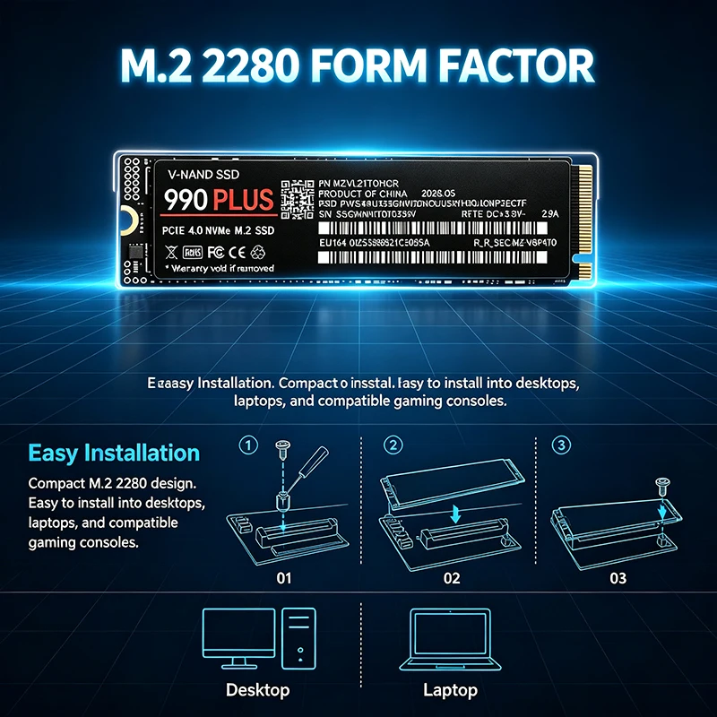 Genuine 990 Plus M.2 NVMe PCIe - огляд і ціна M.2 Nvme 4Tb Pcie 4.0 Ssd